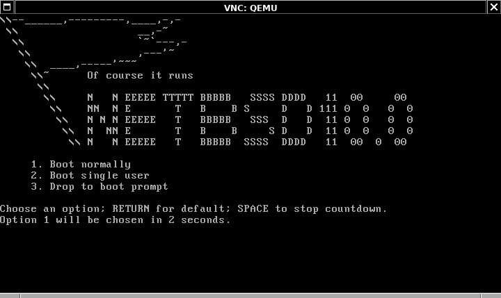 NetBSD10の変更boot画面